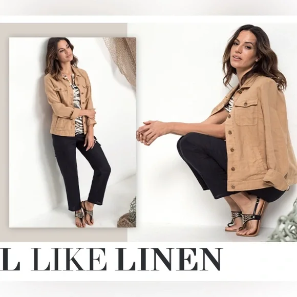 Relativity 100% Linen Jacket - Picture 1 of 10